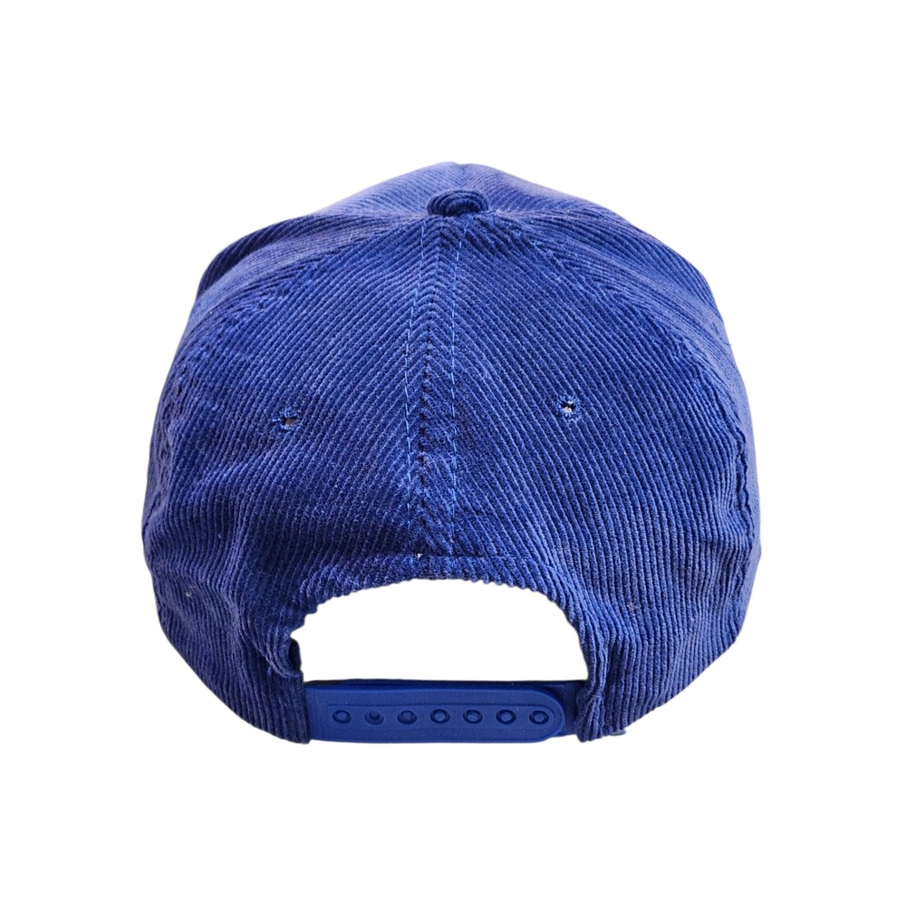 HBC Patriots Blue Corduroy Baseball Cap Hat Snapback Rope Trim - Picture 4 of 5